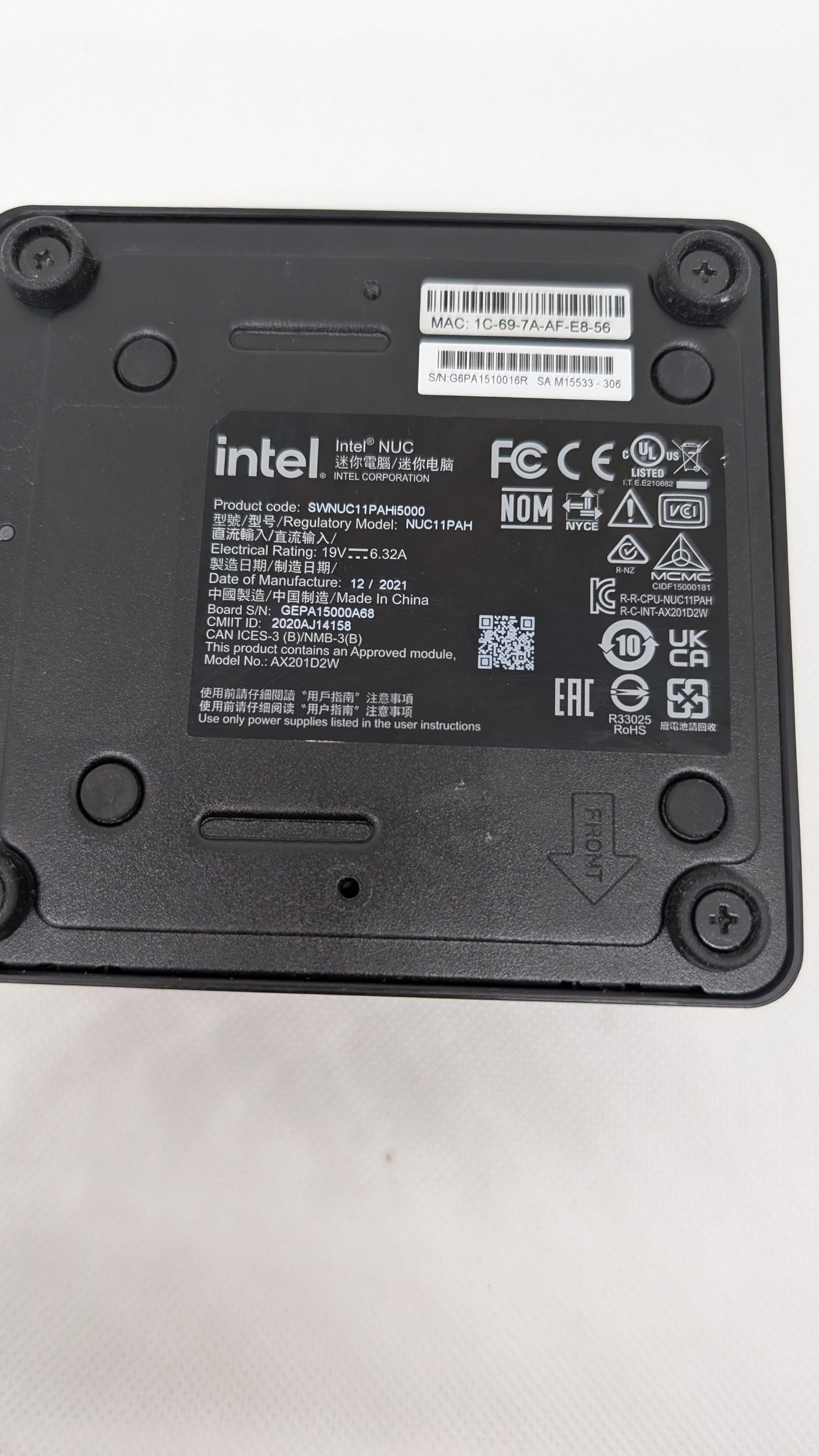 Intel NUC 11PAHi5 i5-1135G7