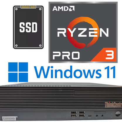 Lenovo M75S Gen 2 AMD Ryzen 3 Pro 4350G 16GB RAM 256GB SSD Windows 11 Pro